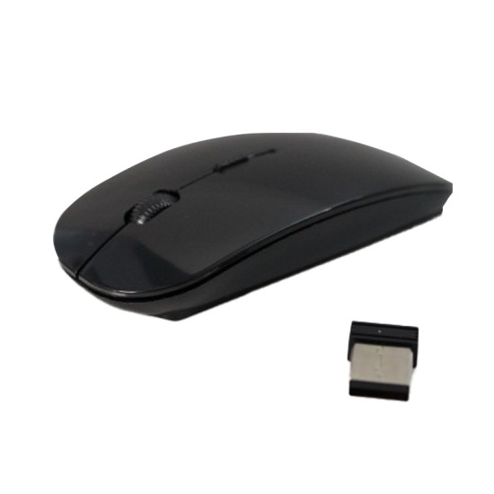 OFFICE MOUSE 2.4GHZ APPLE SHAPED WIRE LESS MOUSE 10M RANGE PRETO